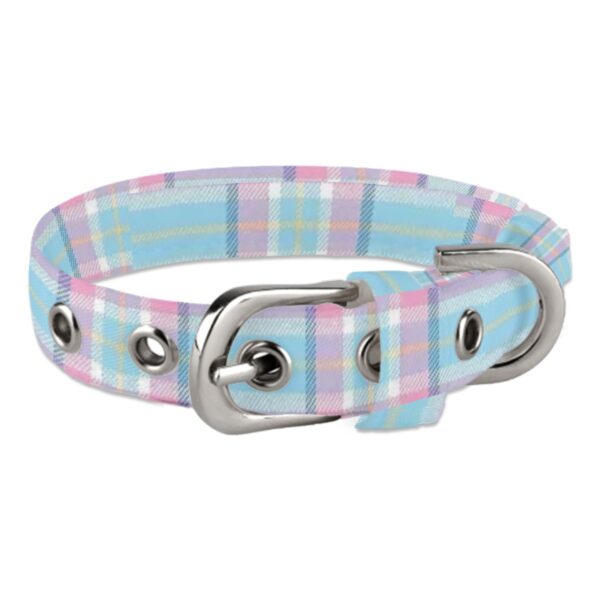 Blue Red Tartan Pet Collar
