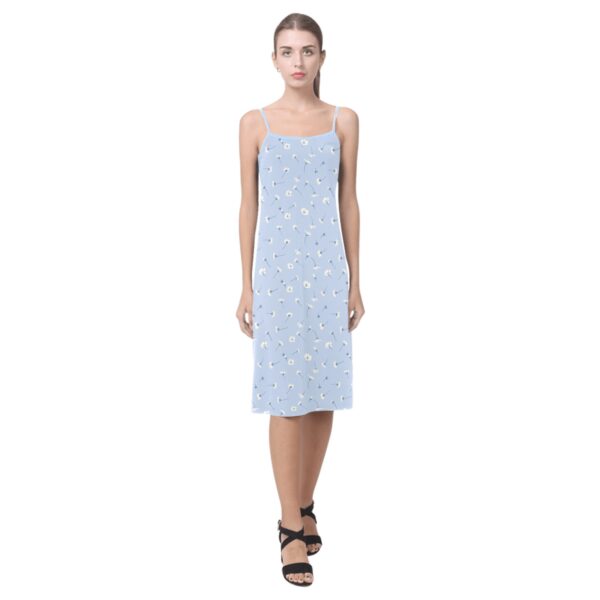 Light Blue White Flower Slip Women Slip