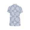 Mens Blue White Bohemian Shirt - Image 3