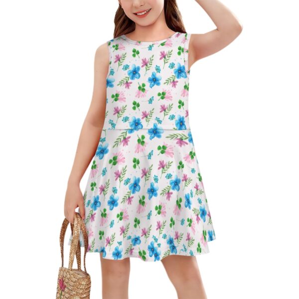 Cute Blue Flower Dress