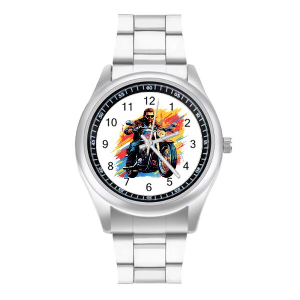 Zxai-On Motorcycle Rider Watch Stainless Steele