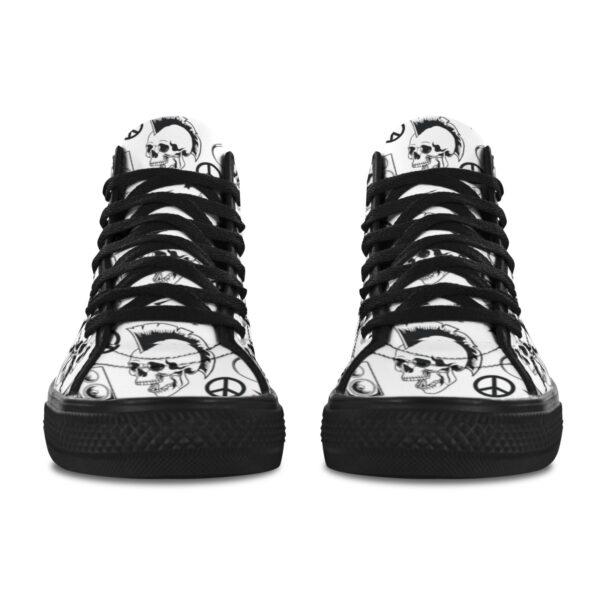 Zxai-On Black And White Skulls Shoes
