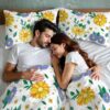 Yellow Floral Queen Duvet Cover Set - Image 3