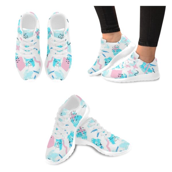 Zxai-On Pink Turquoise And White Sneakers For Girls