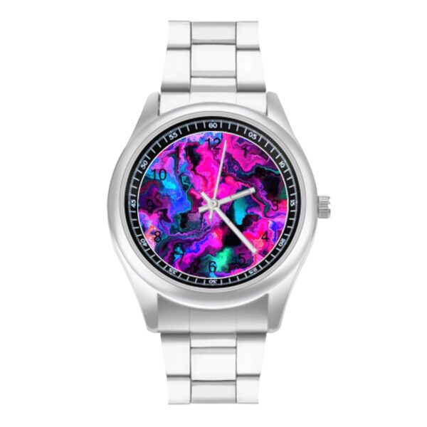 Zxai-On Stainless Steel Watch Purple