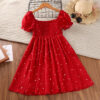 New Korean Version Of The Popular Children's Skirt Short-sleeved Princess Skirt - Image 4