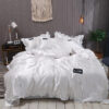Pure Color Washed Silk Bed Sheet Ice Silk Four-piece Bed Sheet Duvet Cover - Image 4