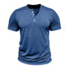 Retro Casual Cotton Solid Color Short Sleeve - Image 10