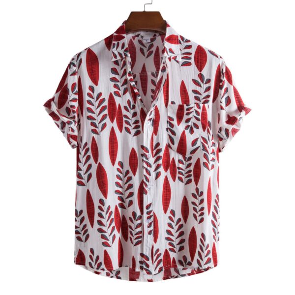 Fashion Shirt Creative Printing Pattern Lapel Shirt