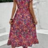 Print V-neck Dress For Women - Image 3