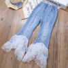 Girls' jeans spring and autumn stretch flared pants - Image 2