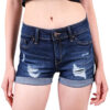 Hemming Stretch High Waist Skinny Denim Shorts Hot Pants - Image 4