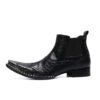 Men's British-style High-top Shoes Summer Breathable Chelsea Boots - Image 2