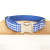 Blue plaid dog collar - Image 4
