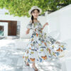 Waist Floral Floral Butterfly Dress - Image 6