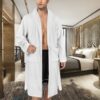 Blue Dragon White Morning Robe For Men - Image 2