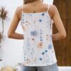 Ladies' Floral Printed Fine Suspender Lace Patchwork Casual Style Suspender Top - Image 2