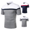 Color Matching Design Casual With Men's Short Sleeves - Image 2