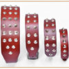 Cowhide Single Leather Point Diamond Collar Head Layer Alloy Buckle Pet Anti-Bite Neckband - Image 5