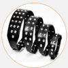 Cowhide Single Leather Point Diamond Collar Head Layer Alloy Buckle Pet Anti-Bite Neckband - Image 2