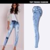 Summer Style Low Waist Sky Blue Patchwork Skinny Tights Women Pencil Jeans High Stretch Sexy Push Up Denim Women Fashion Jeans - Image 5