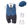Infant Boy Baby Gentleman Outing Clothes One-Piece Suit Romper - Image 6