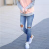 Women's Jeans With Ripped Tassels - Image 2