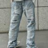Kaalixto Ripped Jeans Men's Washed Pants - Image 3