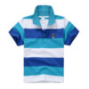 CUHK Children's T-shirt Cotton Striped Lapel Polo Shirt - Image 3