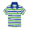 CUHK Children's T-shirt Cotton Striped Lapel Polo Shirt - Image 4