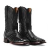 Embroidered Tube Edge Stitching Plaid Pointed Men's Boots - Image 8