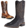 High Embroidery Vintage Engraving Stitching Wide Head Western Cowboy Boot - Image 7