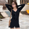 Women's Fashion Casual Floral Long-sleeved Jumpsuit - Image 5