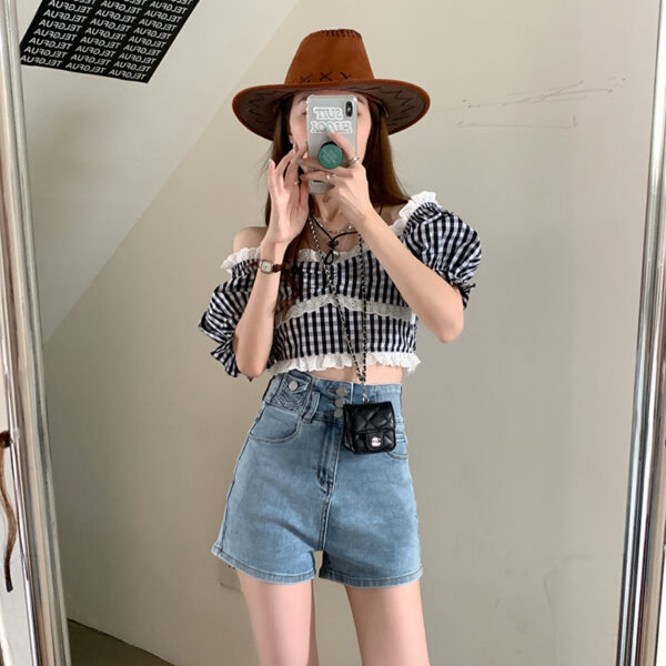 Fashion Shorts Jeans High Waist Stretch Skinny