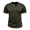 Retro Casual Cotton Solid Color Short Sleeve - Image 9