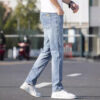 Summer Thin Jeans Men's Slim-fit Straight Trousers - Image 5