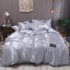 Pure Color Washed Silk Bed Sheet Ice Silk Four-piece Bed Sheet Duvet Cover - Image 8