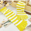 Ladies Striped Five-toed Cotton Socks In Tube Casual - Image 7