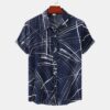 Men's Shirt Short Sleeve Lapel Check Print - Image 6