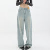 Blue Retro Straight Loose Jeans - Image 8