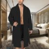 Golden Dragon Black Bathrobe For Men - Image 2