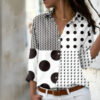 Fashion Plus Size Printed Long-sleeved Shirt - Image 3