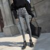 Black High-stretch High-waisted Trousers Jeans Women's Feet Pants Slim Slim Pencil Trousers - Image 5