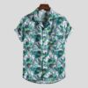 Men's Short Sleeve Floral Shirt Beach Shirt - Image 2