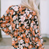 Women's Floral Print Lace Casual Style Pullover Shirt - Image 8