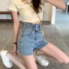 Fashion Shorts Jeans High Waist Stretch Skinny - Image 6