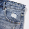Damaged Grooved Fashion Denim Shorts - Image 4