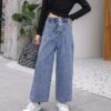 Fashion Loose Simple Casual Girls Jeans - Image 5