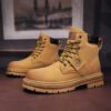 Men's Boots Plus Size Vintage Leather Worker Boot - Image 7