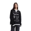 American Retro Punk Printed Pearl Buckle Fake Two-piece Long Sleeve - Image 5